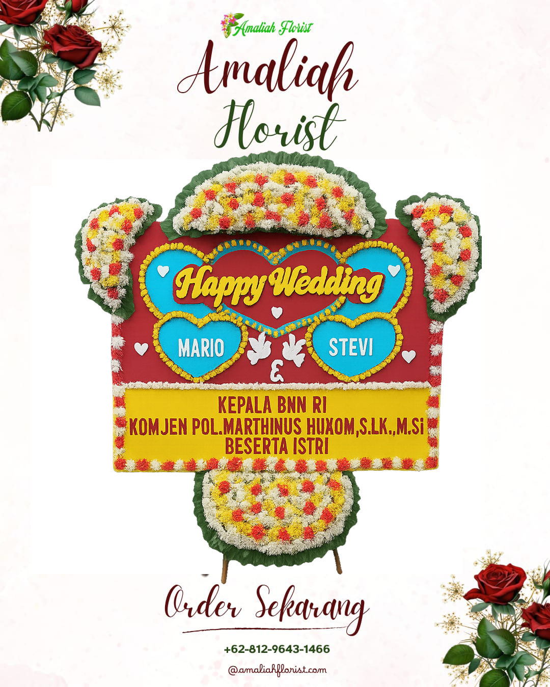 Papan Bunga Pernikahan Pangandaran